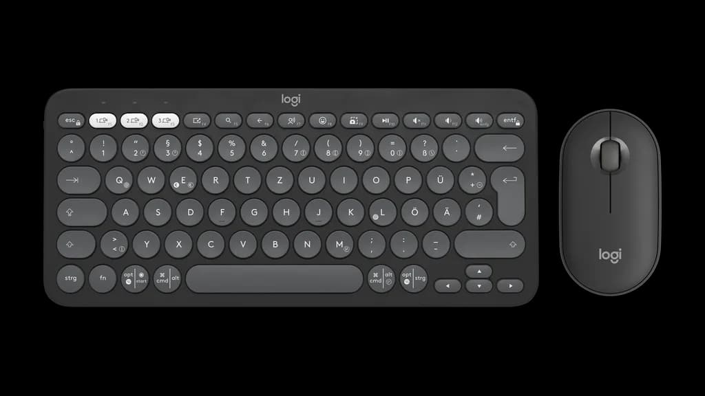Ensemble Clavier Souris Logitech Sans Fil Pebble 2 Black