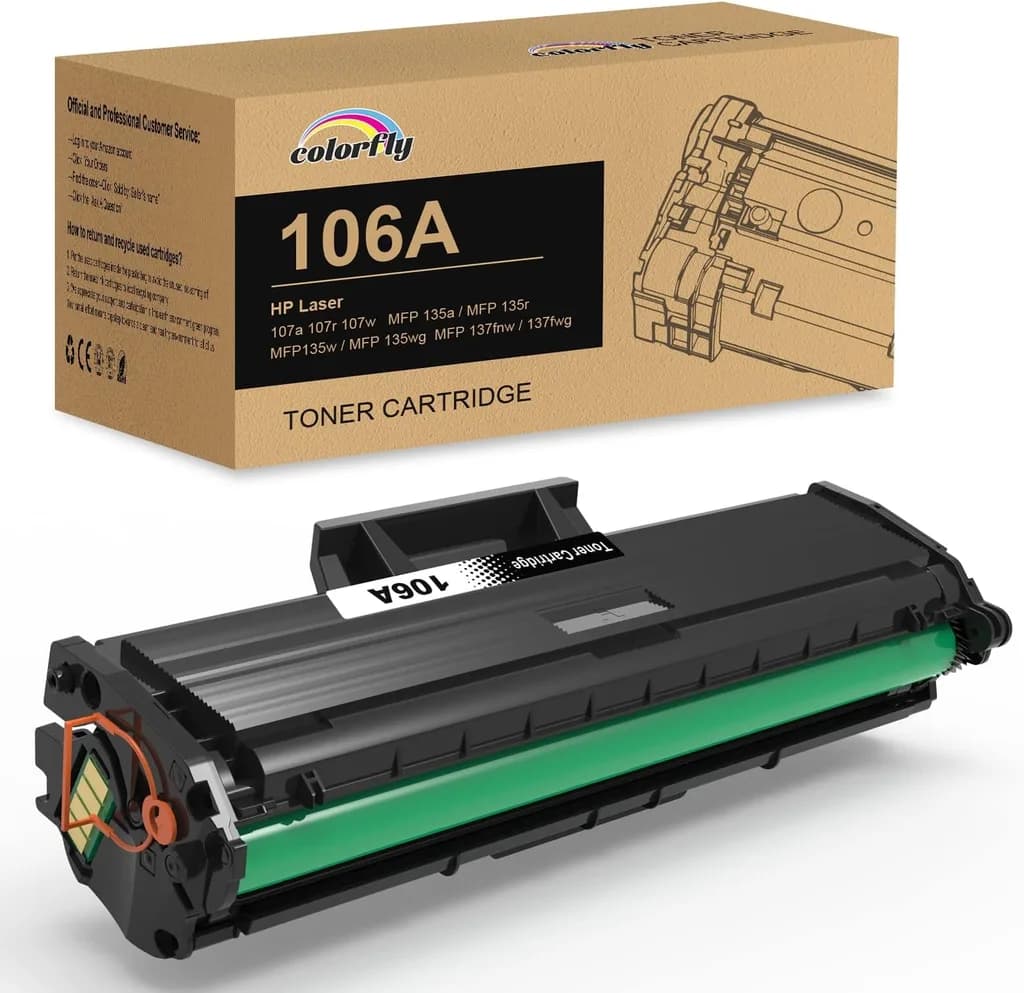 Toner Adaptable Compatible HP 106A XL avec Puce Noir