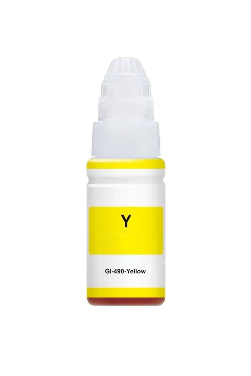 Bouteille d'Encre Adaptable Canon GI 490 70ML Yellow