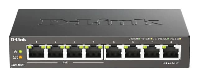 Switch D-Link 8 Ports 10/100/1000 DGS-1008P