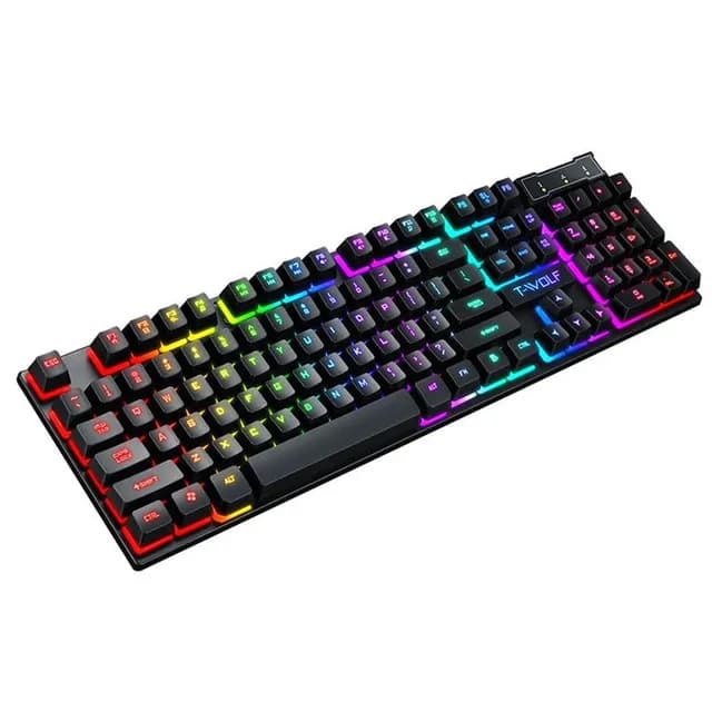 Clavier Gaming Mécanique T-Wolf T17 QWERTY USB RGB