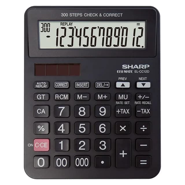 Calculatrice de Bureau Sharp EL-CC12D 12 Chiffres