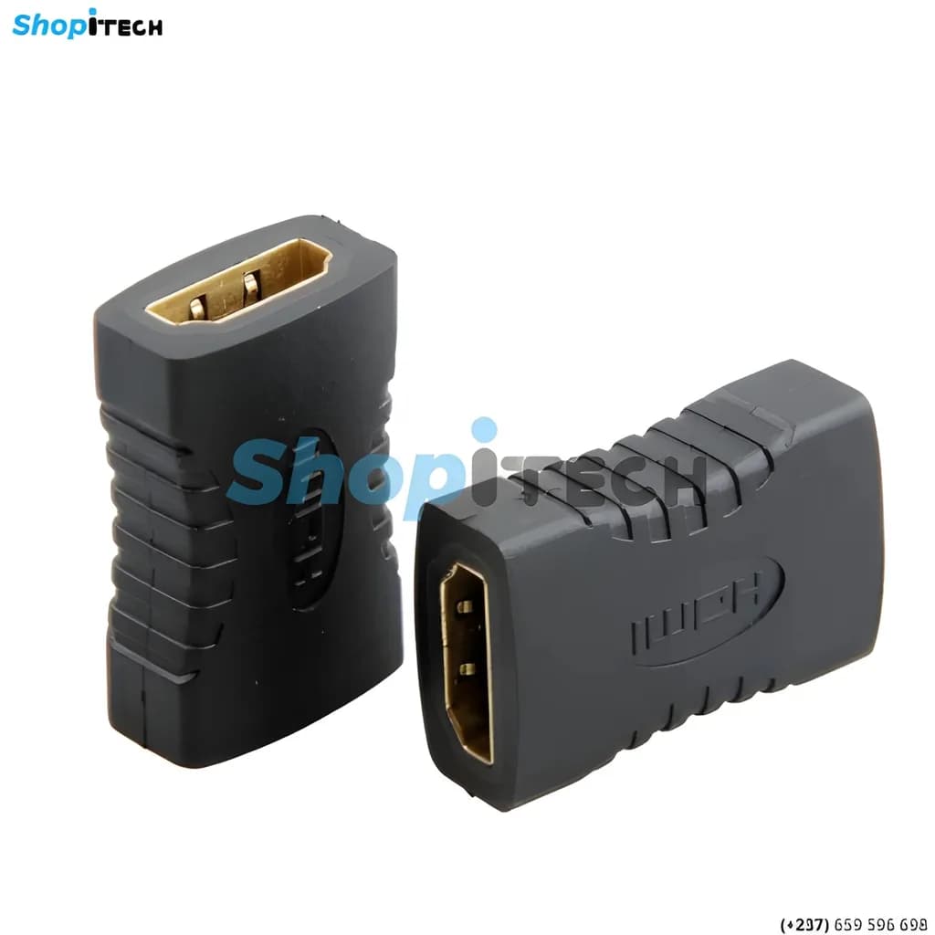 Adaptateur HDMI Femelle Vers HDMI Femelle Noir