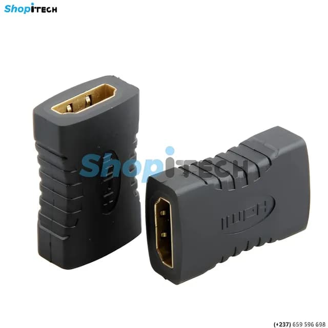 Adaptateur HDMI Femelle Vers HDMI Femelle Noir