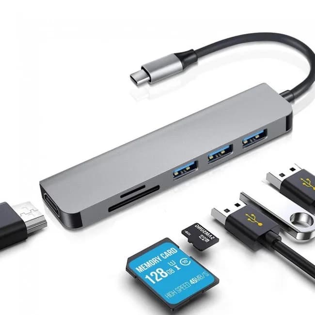 Adaptateur Airsky HDTV 6IN1 USB-C Multifonction TC090