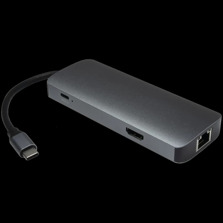 Hub USB-C Argus H-428 7 en 1 HDMI 4K, RJ45 et PD 100W