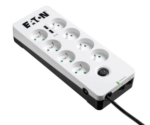 Multiprise Eaton PB8TUF Protection Box 8 Prises 1.5 M Blanc