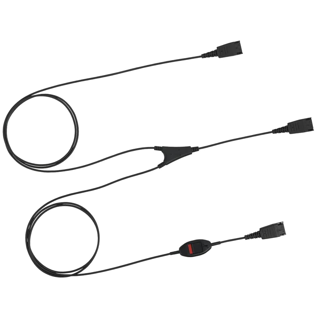 Cable Y Jabra Superviseur avec Coupure Micro 1.5M - Noir