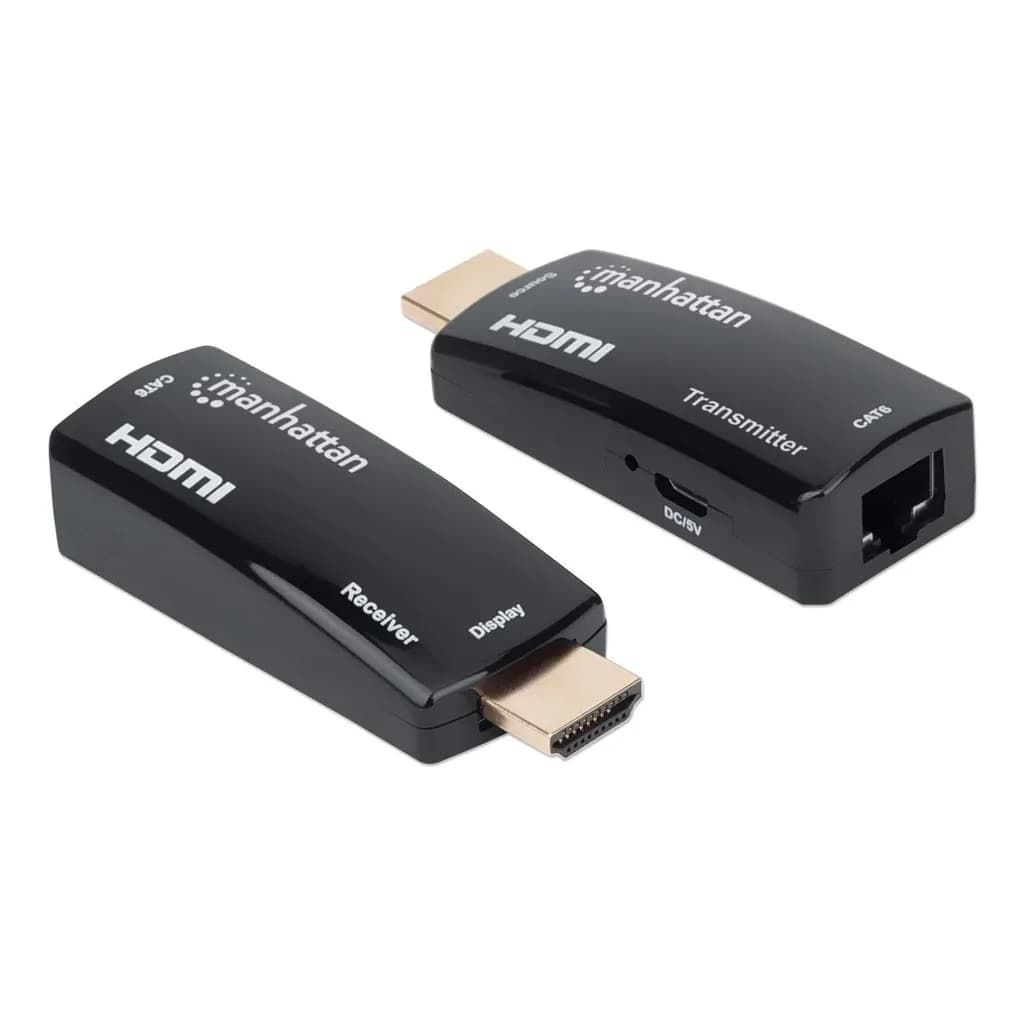 Kit Compact HDMI Manhattan Over Ethernet Extender 60M/1080P