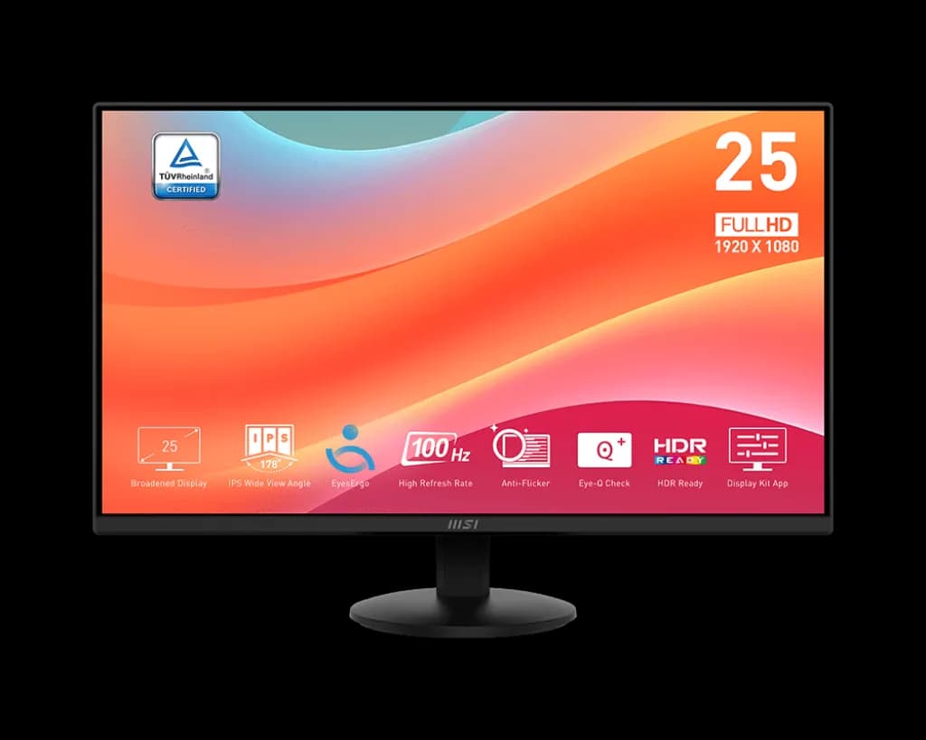 Ecran MSI Pro MP252L 24.5-100HZ-1MS-IPS-HDMI-DP-HDR