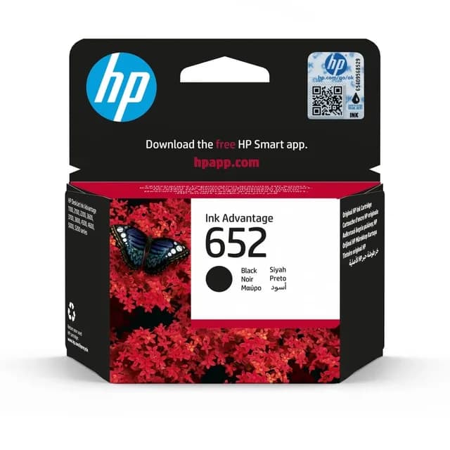 HP 652 Cartouche d'Encre Advantage Noir Authentique