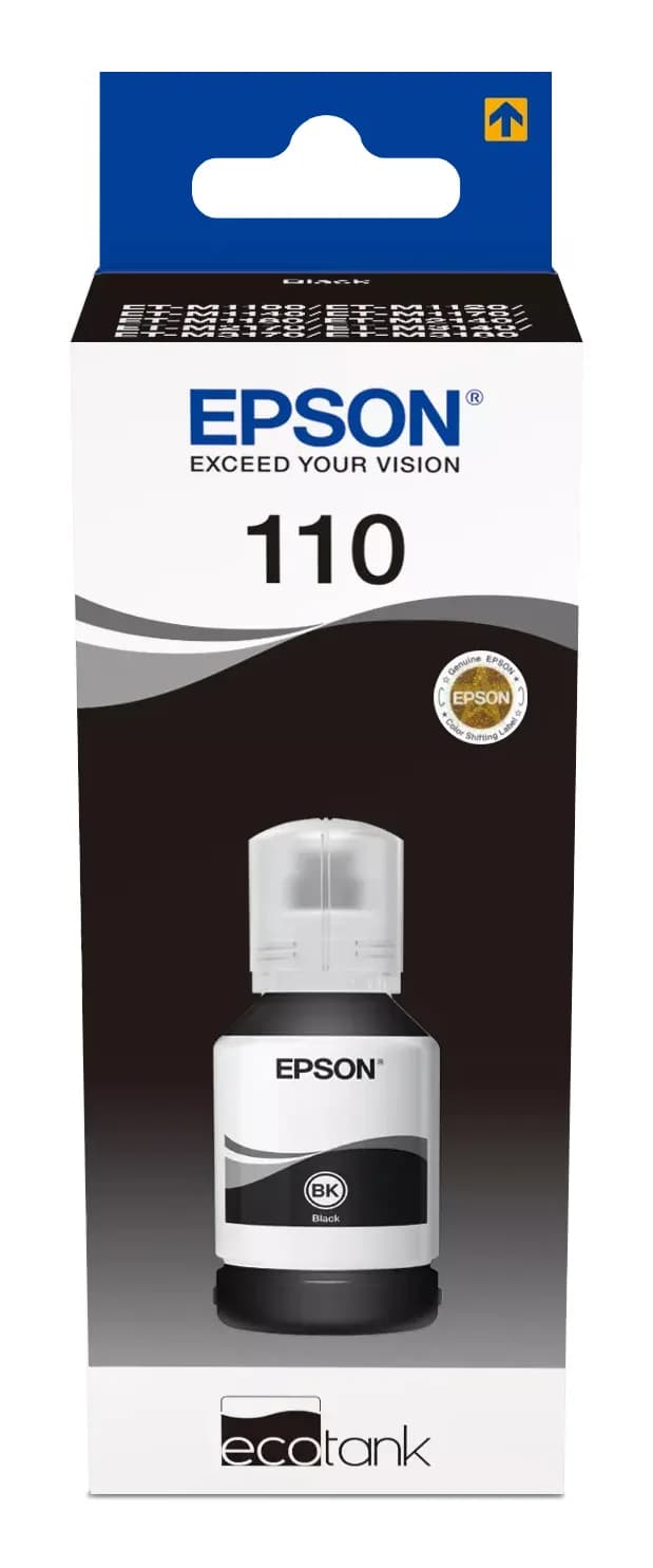 Bouteille d'Encre Epson Original Ecotank Pigment 110 Black