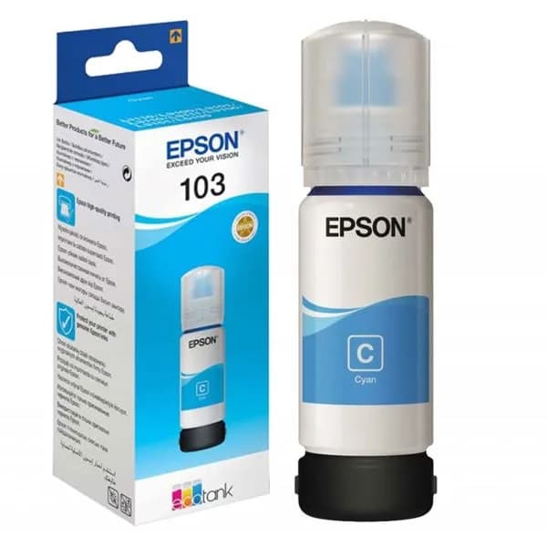Bouteille d'Encre Original Epson Ecotank 103 Cyan 65ML