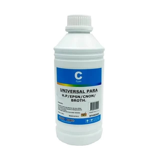 Bouteille d'Encre Universelle HP Cyan 1L HP1820