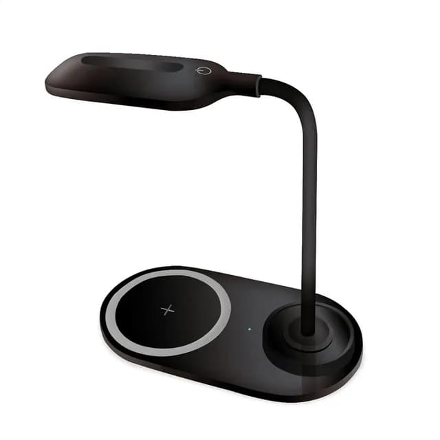 Lampe LED Platinet avec Chargeur Sans Fil 10W Noir